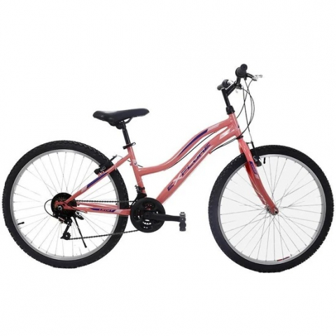 Mountain Bike - Bicicleta MTB UMIT Explorer Lady, culoare roz, roata 26", cadru din otel