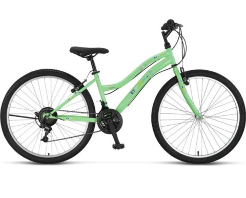 Copii - Bicicleta MTB UMIT Explorer Lady, roata 26", cadru din otel, culoare verde menta,model 2026