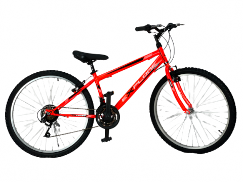 Mountain Bike - Bicicleta MTB UMIT Explorer Man, culoare portocaliu/negru, roata 26", cadru din otel