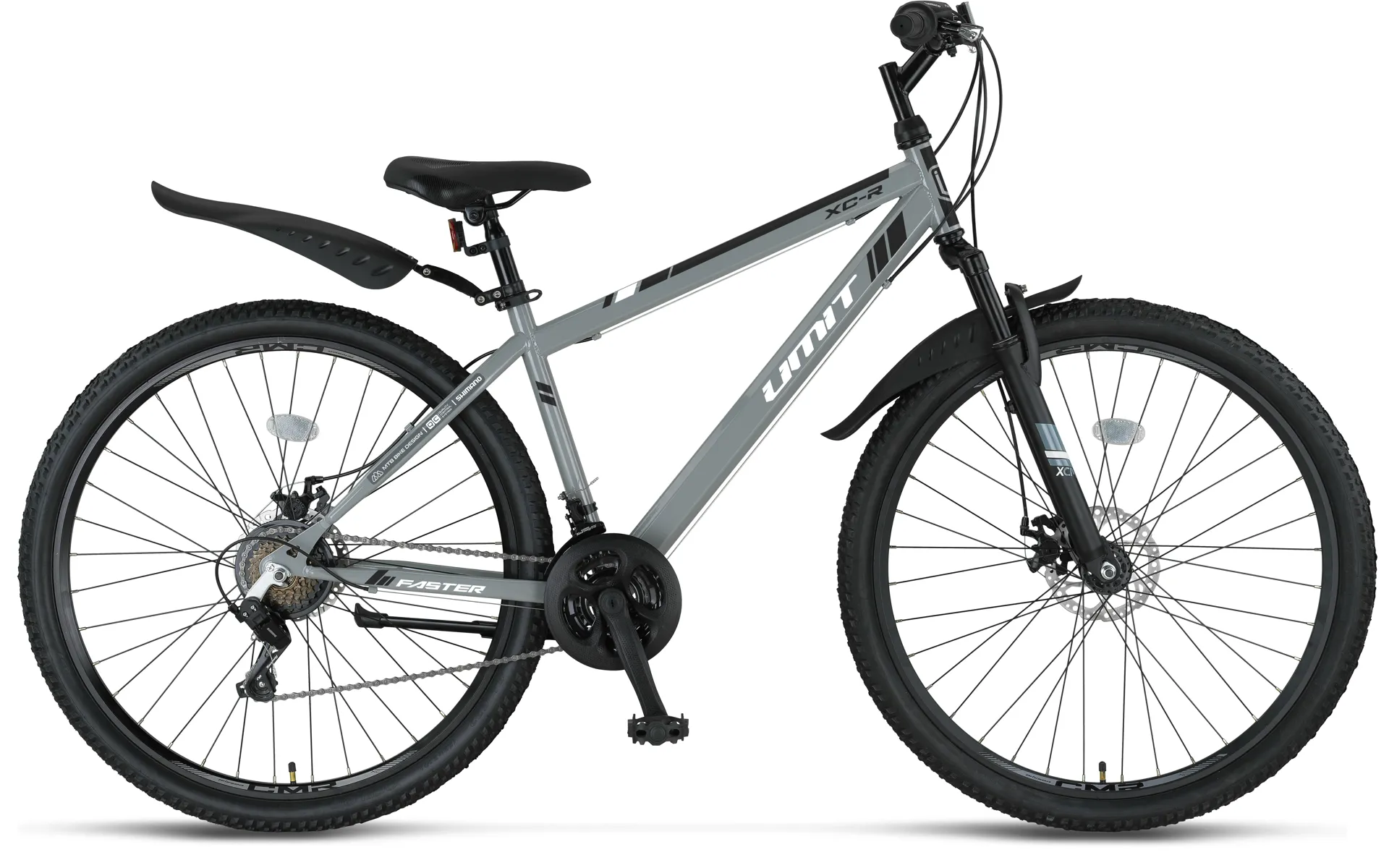 Mountain Bike - Bicicleta MTB Umit Faster, culoare gri ,roata 27,5", frana disc, 21 viteze