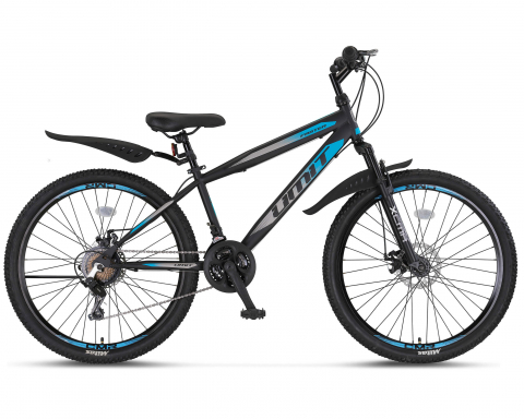 Mountain Bike - Bicicleta MTB Umit Faster, culoare negru/albastru, roata 29", frana disc, 21 viteze
