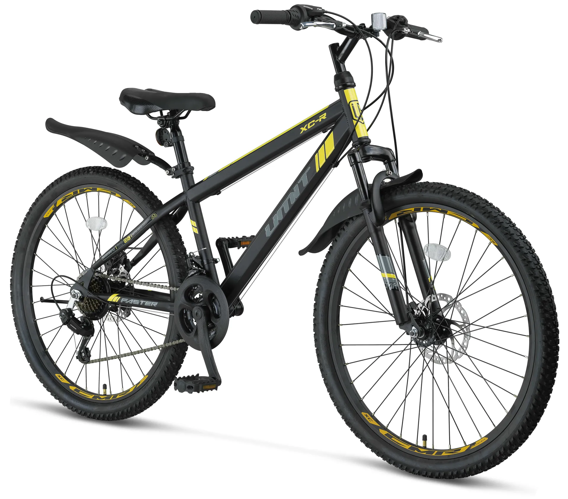 Bicicleta MTB Umit Faster, culoare negru/galben ,roata 27,5", frana disc, 21 viteze [1]