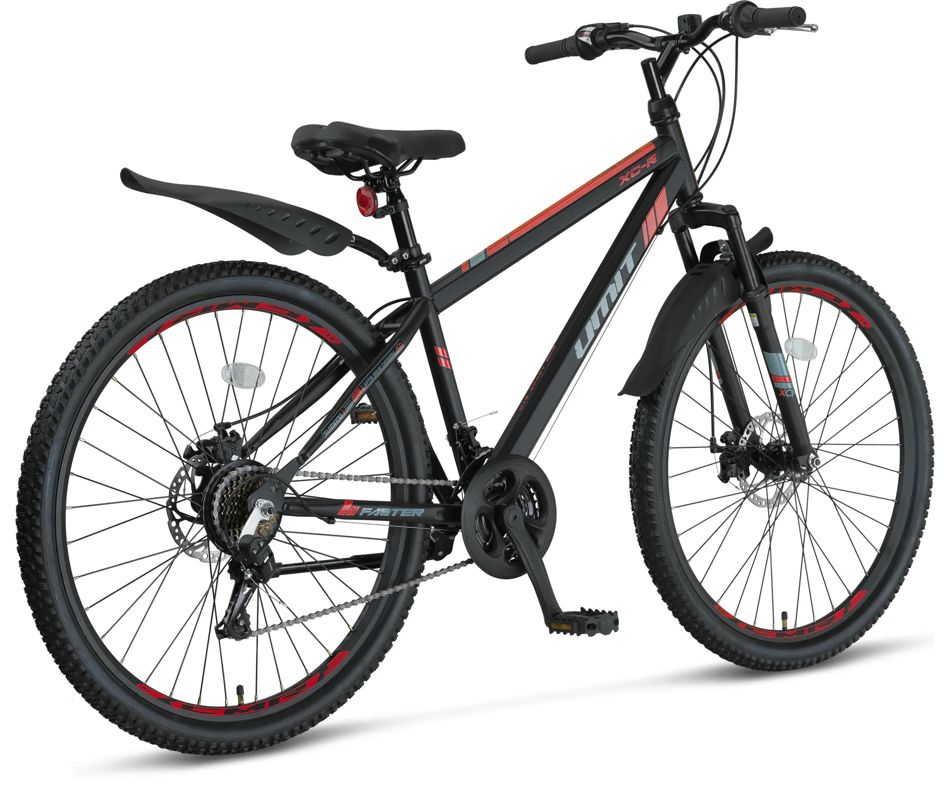 Bicicleta MTB Umit Faster, culoare negru/rosu ,roata 27,5", frana disc, 21 viteze [1]