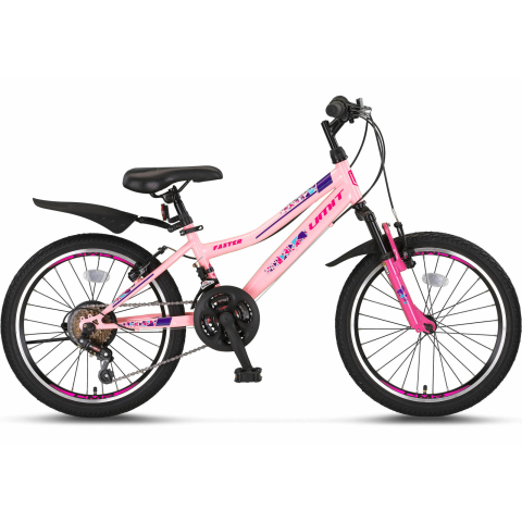Biciclete - Bicicleta Umit Faster Lady, 21 viteze, frana V-Brake, roz/violet, 26", cadru otel
