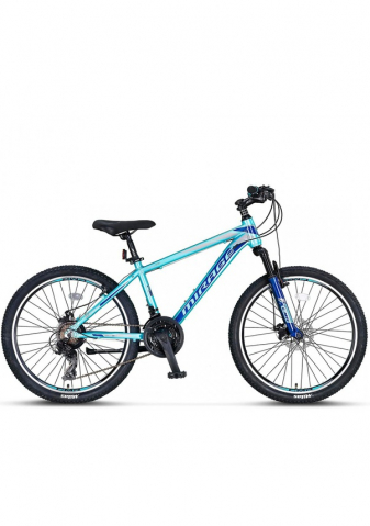 Mountain Bike - Bicicleta MTB Umit Mirage 2D, 21 viteze, culoare turcoaz, roata 26", cadru din aluminiu 16", frana disc