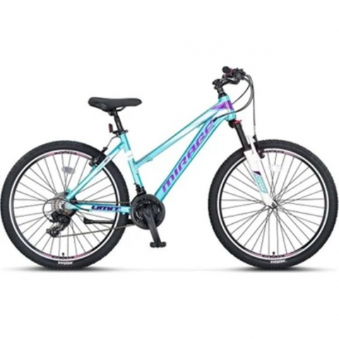 Mountain Bike - Bicicleta MTB Umit Mirage Lady, 21 viteze, culoare turcoaz/alb, roata 26", cadru din aluminiu