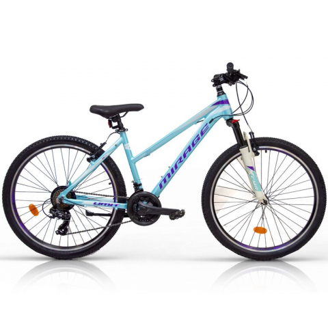 Biciclete - Bicicleta MTB Umit Mirage Lady, 21 viteze, culoare turcoaz, roata 24", cadru din aluminiu, frana V-Brake