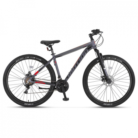 Bicicleta MTB Umit Motion 2D, cadru 18" din aluminiu, 21 viteze, roata 27.5", frana disc, culoare gri/rosu [1]