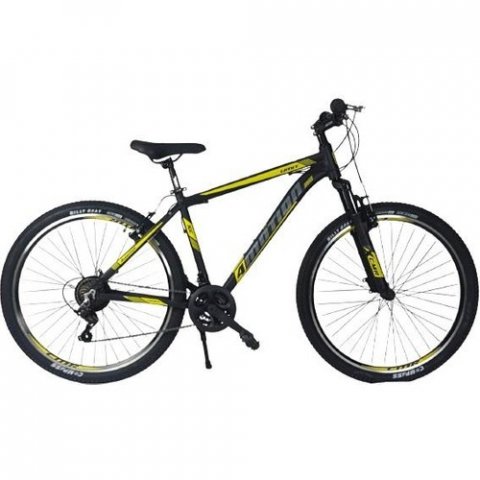 Mountain Bike - Bicicleta MTB Umit Motion, cadru 16" din aluminiu, 21 viteze, roata 27.5", culoare negru/galben