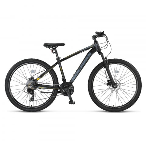 Mountain Bike - Bicicleta MTB Umit Solaris, 21 viteze, culoare negru/galben, roata 27.5", cadru din aluminiu 18", frana hidraulica