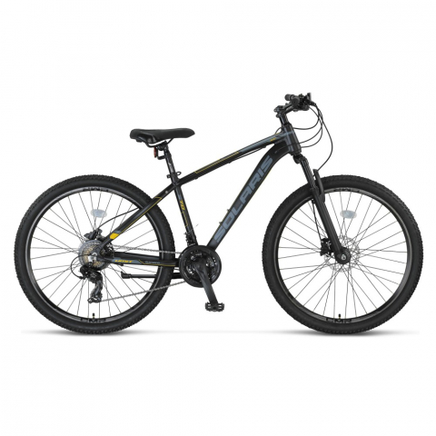 Mountain Bike - Bicicleta MTB Umit Solaris, 21 viteze, culoare negru/galben, roata 29", cadru din aluminiu 20", frana hidraulica