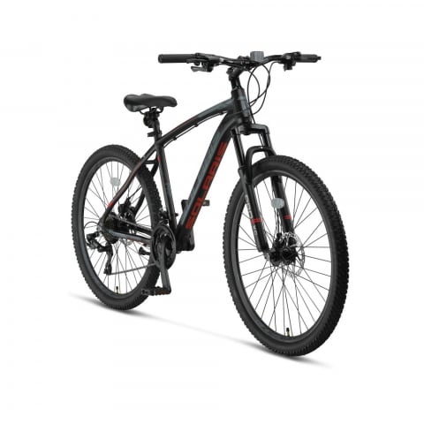 Mountain Bike - Bicicleta MTB Umit Solaris, 21 viteze, culoare negru/rosu, roata 27.5", cadru din aluminiu 18", frana disc