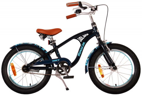 Biciclete - Bicicleta pentru baieti Volare Miracle Cruiser, 16 inch, culoare albastru mat/negru, frana de mana fata si contra