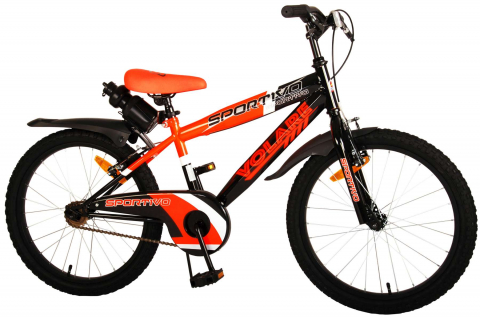 Bicicleta pentru baieti Volare Sportivo, 18 inch, culoare portocaliu neon / negru, frana de mana fata - spate [1]