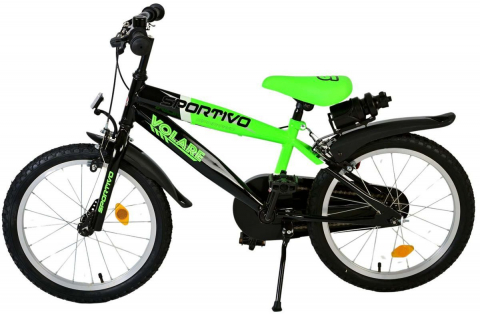 Bicicleta pentru baieti Volare Sportivo, 18 inch, culoare verde neon / negru, frana de mana fata - spate [2]