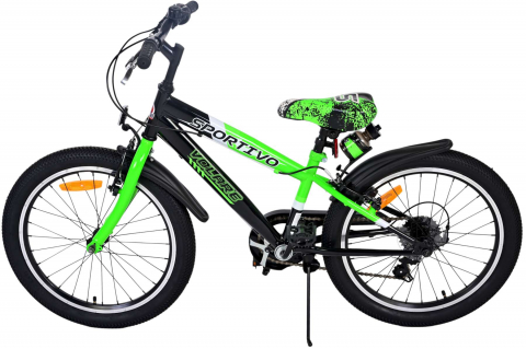 Bicicleta pentru baieti Volare Sportivo, 20 inch, culoare verde/negru, frana de mana fata - spate [2]