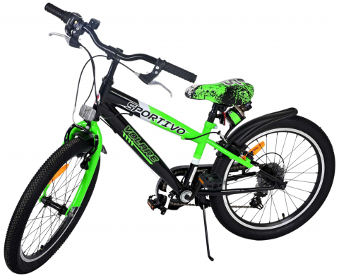Bicicleta pentru baieti Volare Sportivo, 20 inch, culoare verde/negru, frana de mana fata - spate [1]