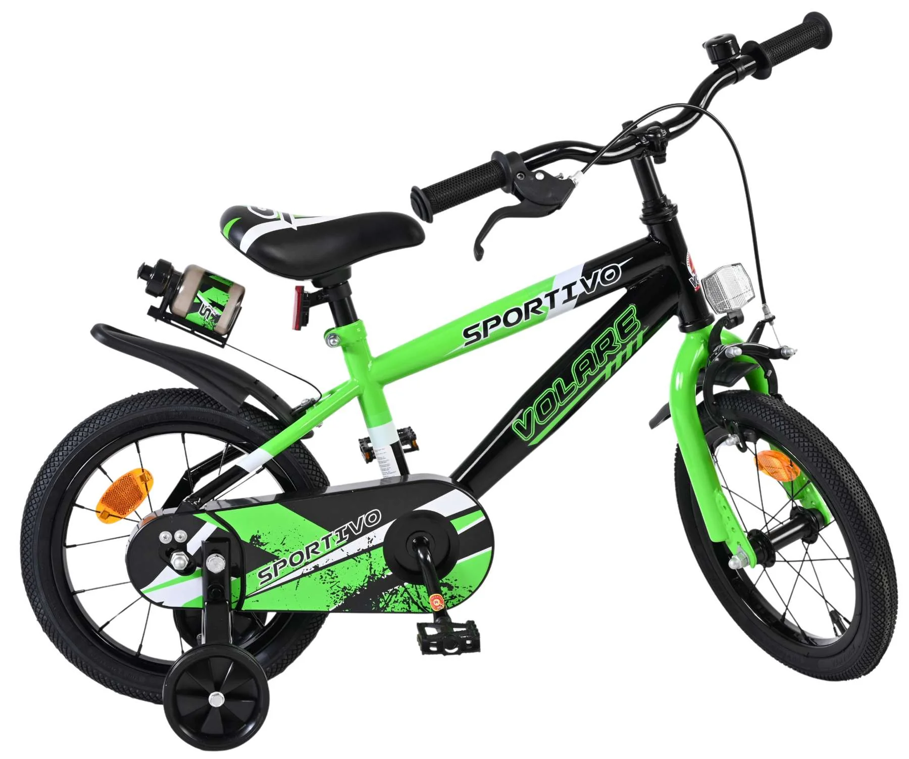 Bicicleta pentru copii Volare Sportivo - Băieți - 14 inch - Verde Negru [5]