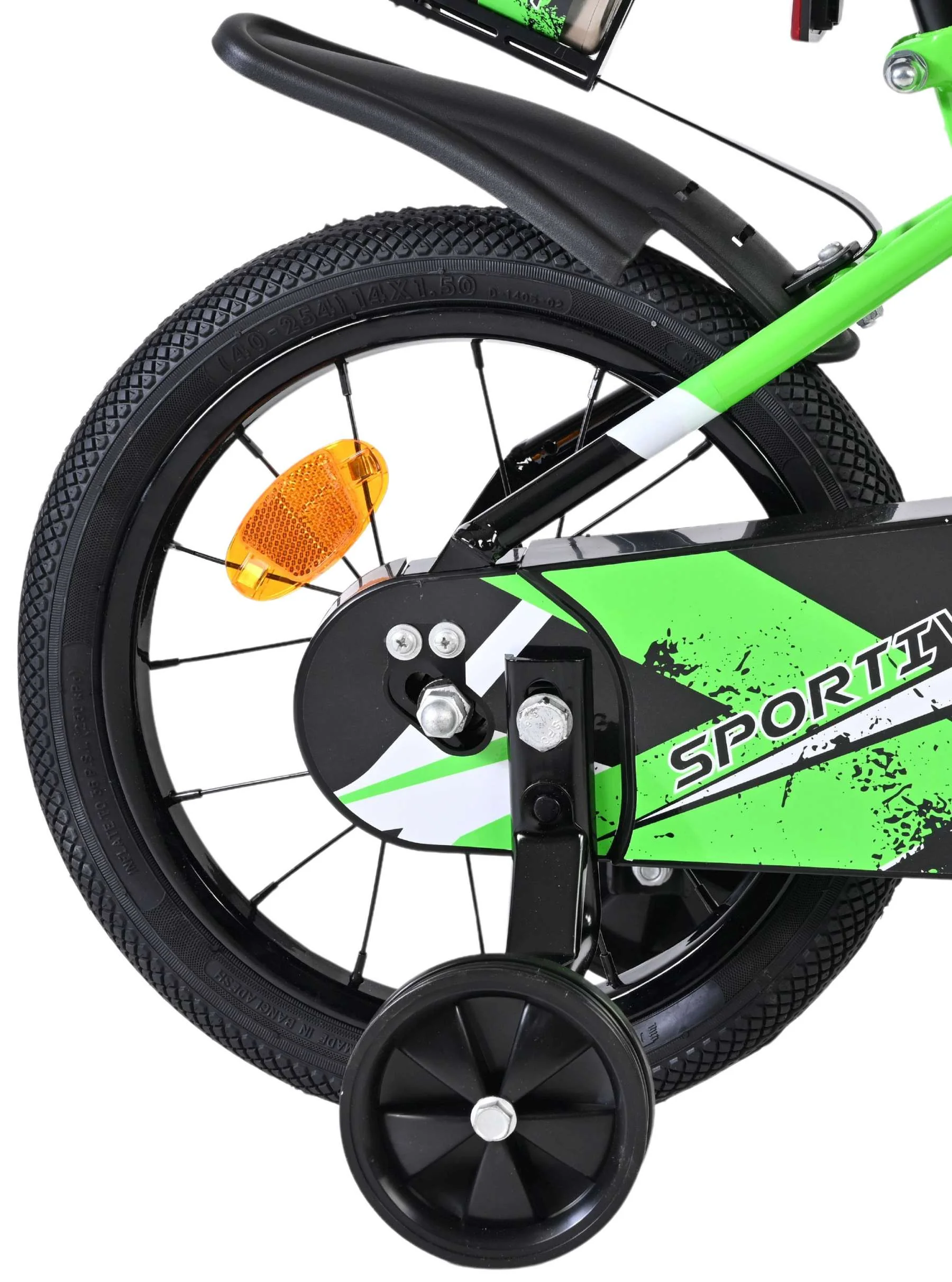 Bicicleta pentru copii Volare Sportivo - Băieți - 14 inch - Verde Negru [6]