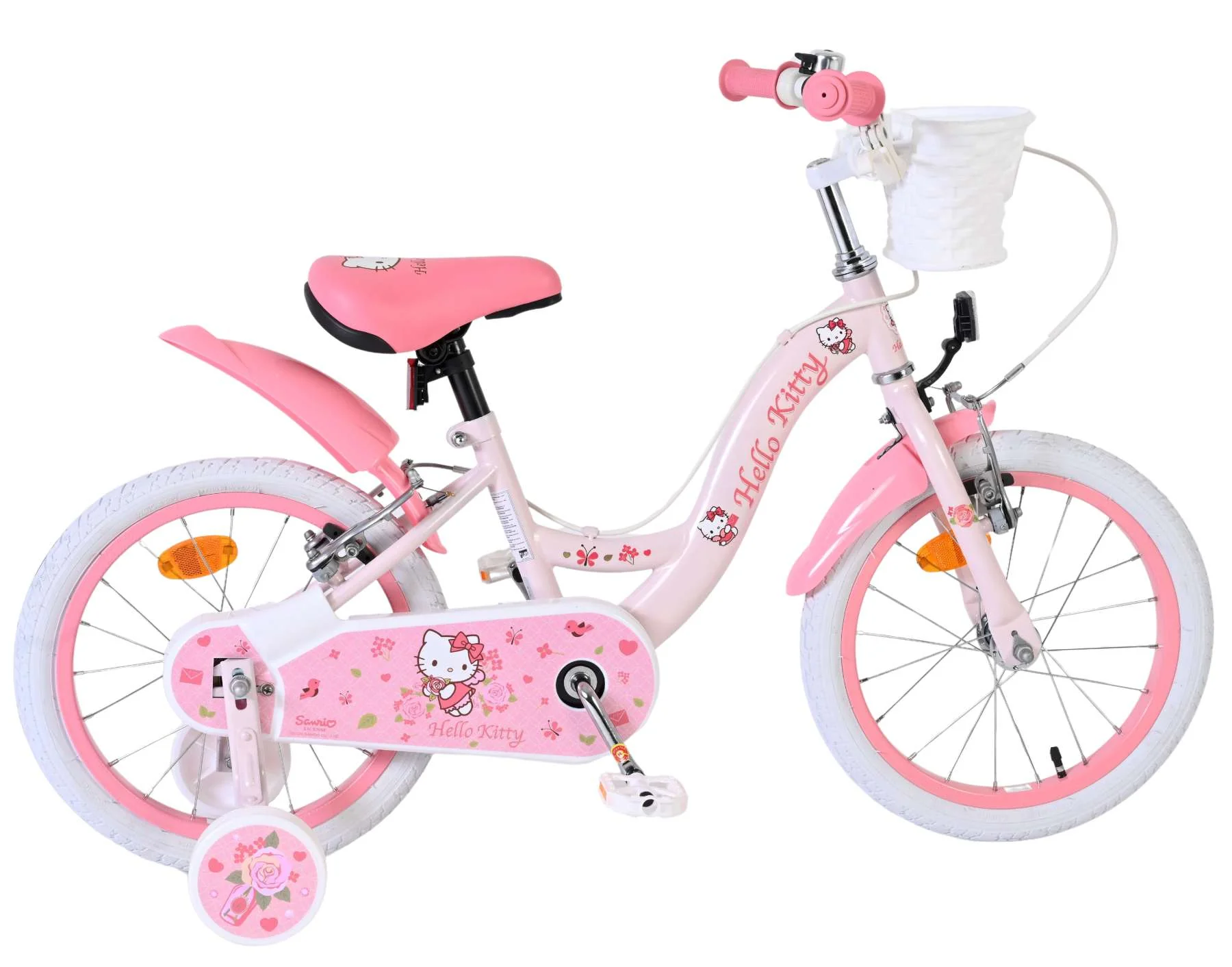 Biciclete - Bicicletă pentru copii Hello Kitty - Fete - 16 inch - Roz - Frâne cu două mâini