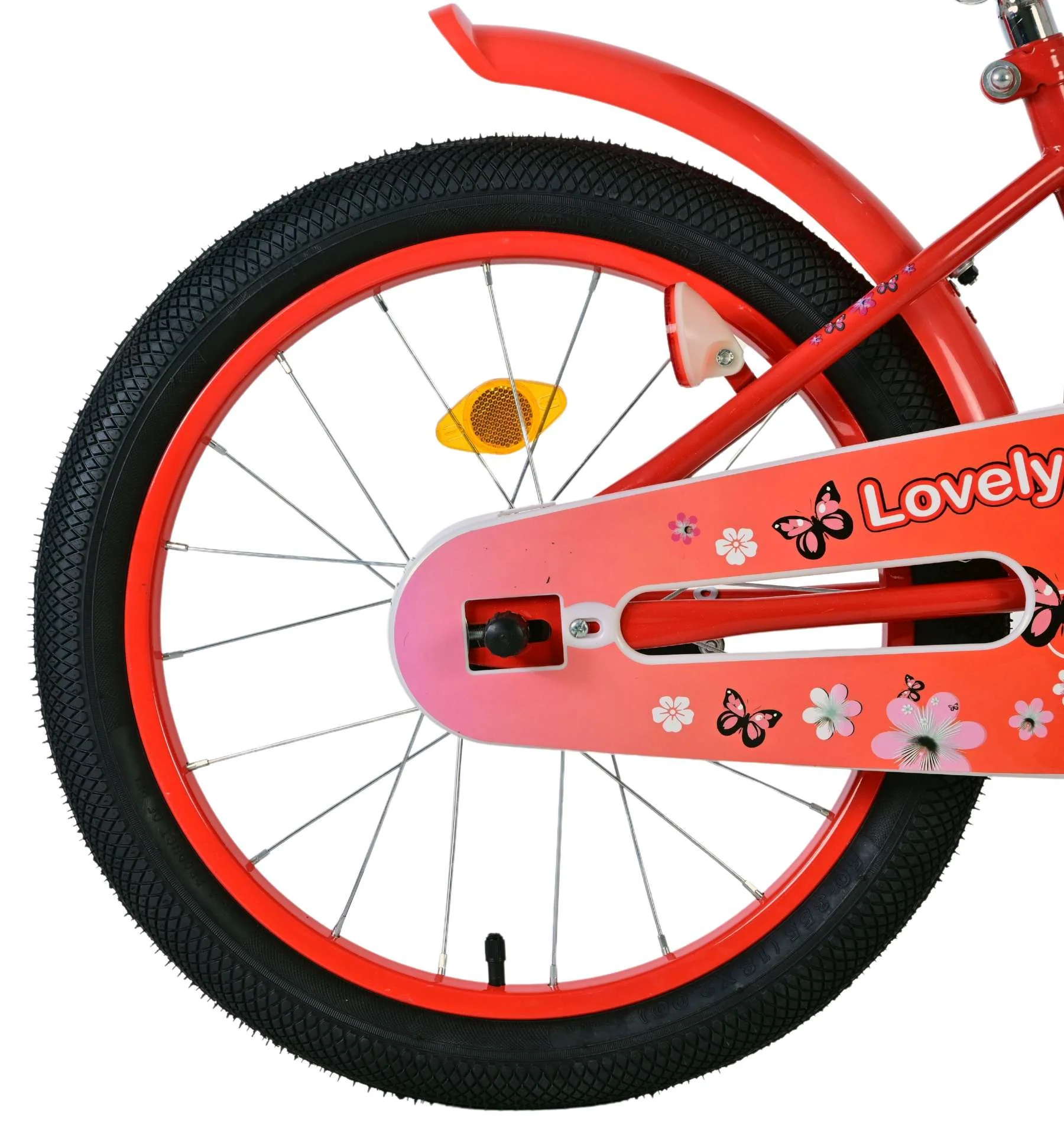 Bicicletă Volare Lovely pentru copii - Fete - 18 inch - Roșu Alb [1]