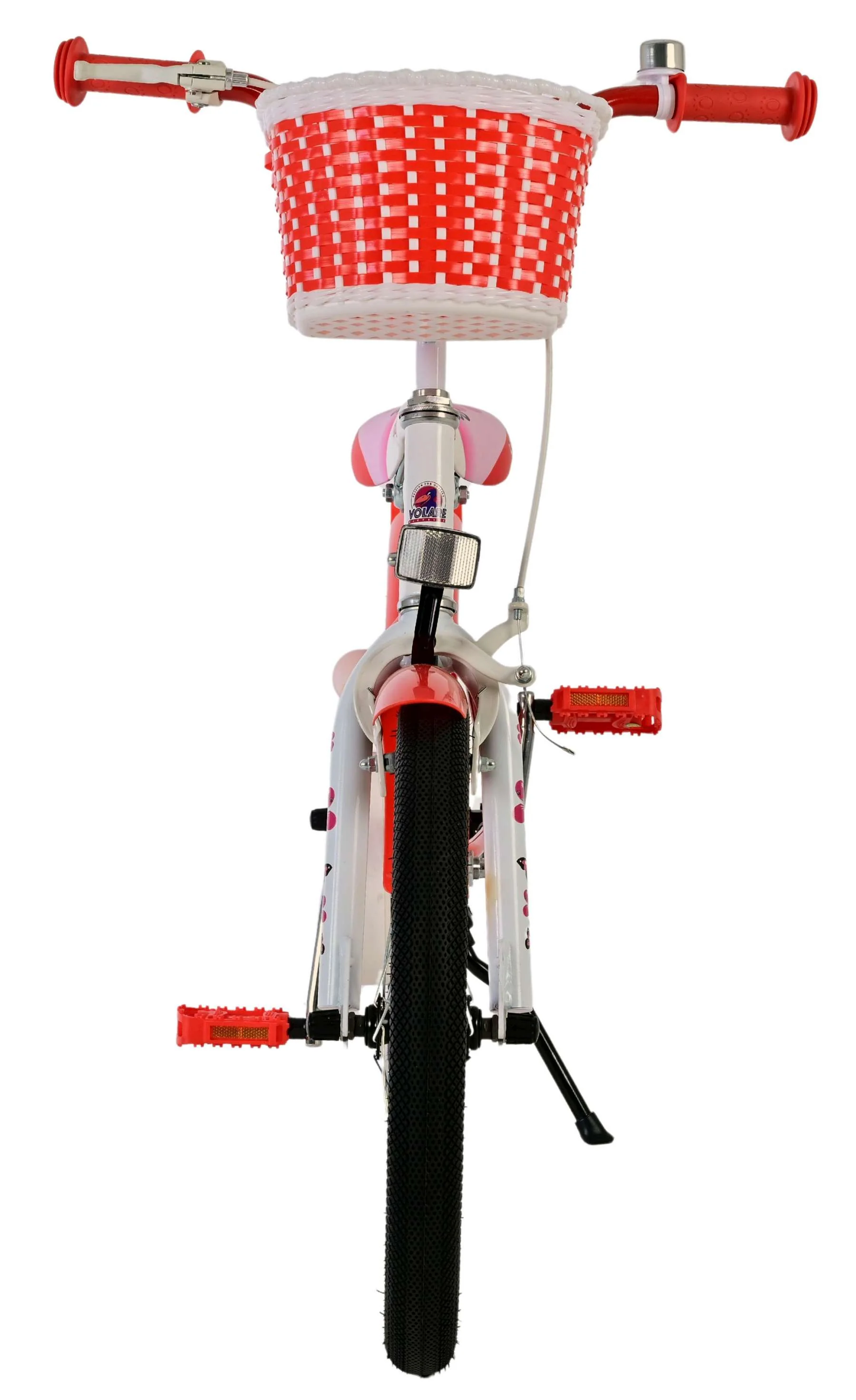 Bicicletă Volare Lovely pentru copii - Fete - 18 inch - Roșu Alb [5]