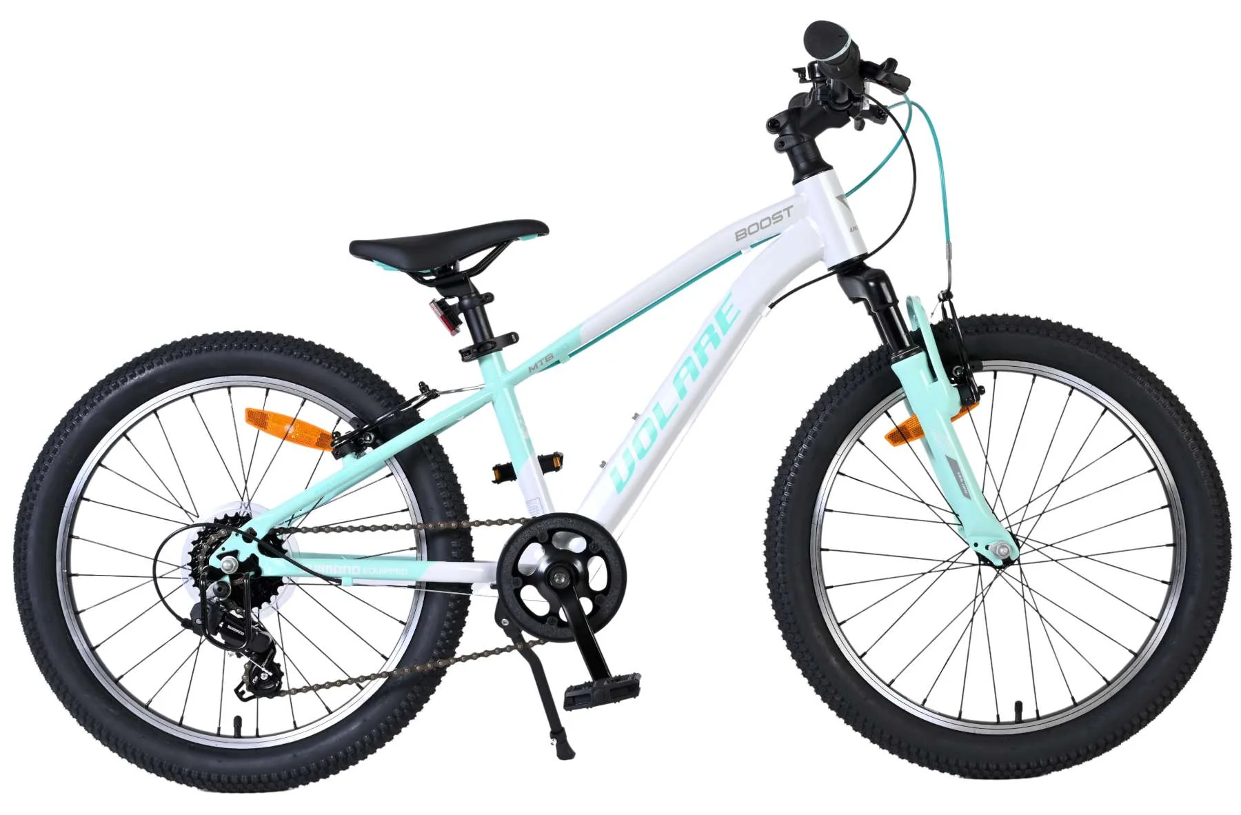 Biciclete - Bicicleta pentru copii Volare Boost - 20 inch - 7 viteze - Alb/Verde mentă
