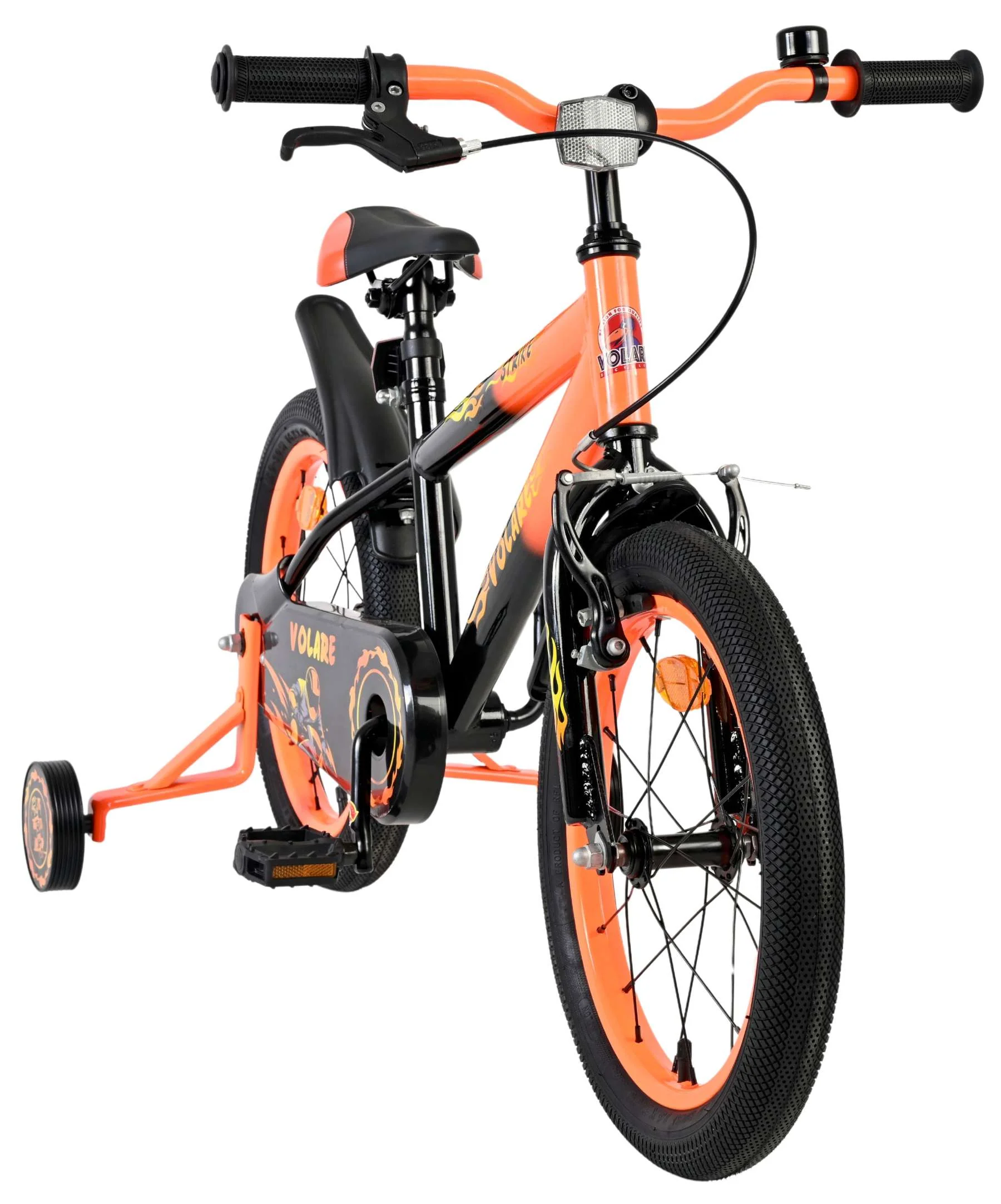 Bicicleta pentru copii Volare Strike - Băieți - 16 inch - Negru Portocaliu - Frâne cu două mâini [4]