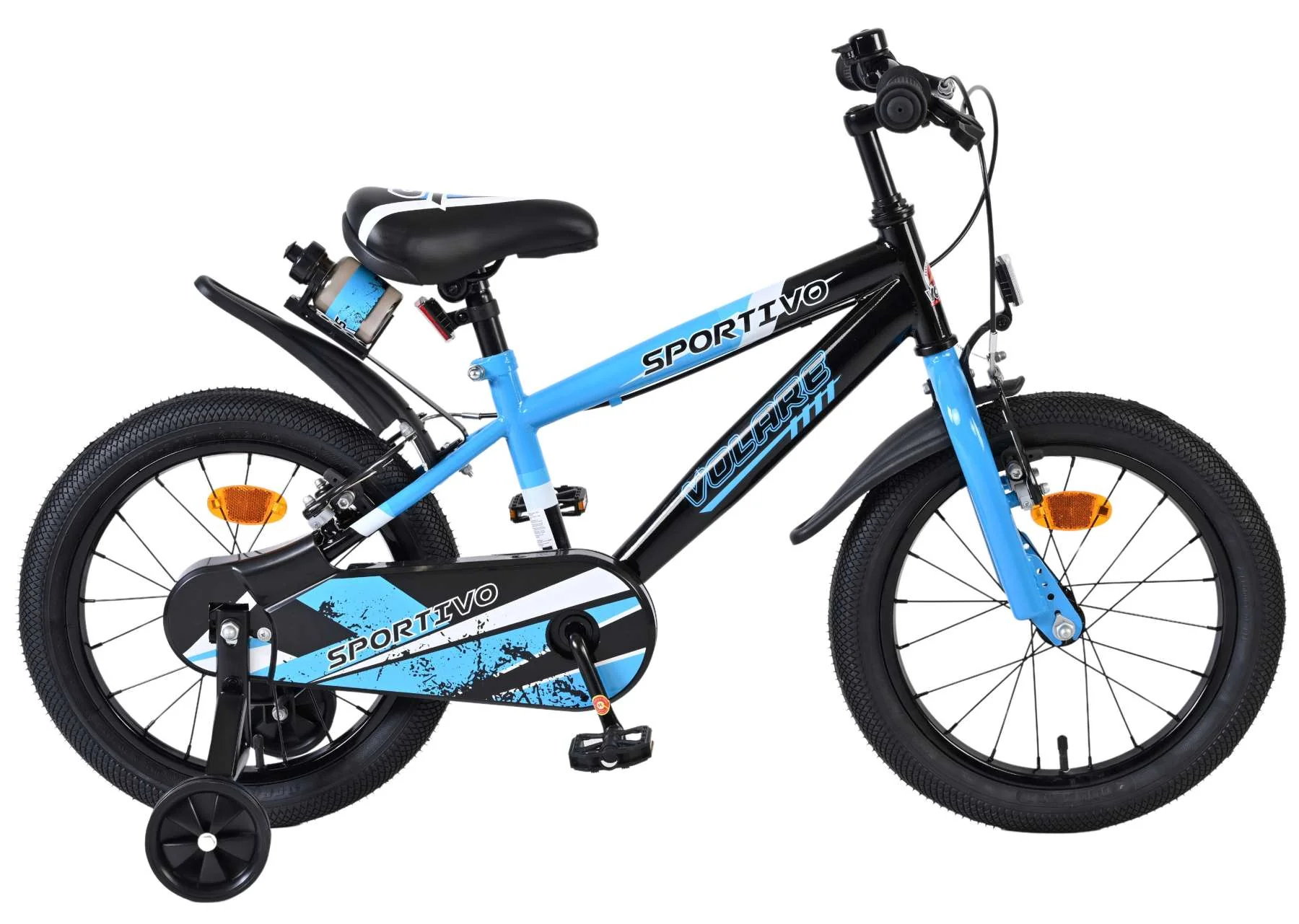 Biciclete - Bicicleta pentru copii Volare Sportivo - Băieți - 16 inch - Albastru Negru - Frâne cu două mâini