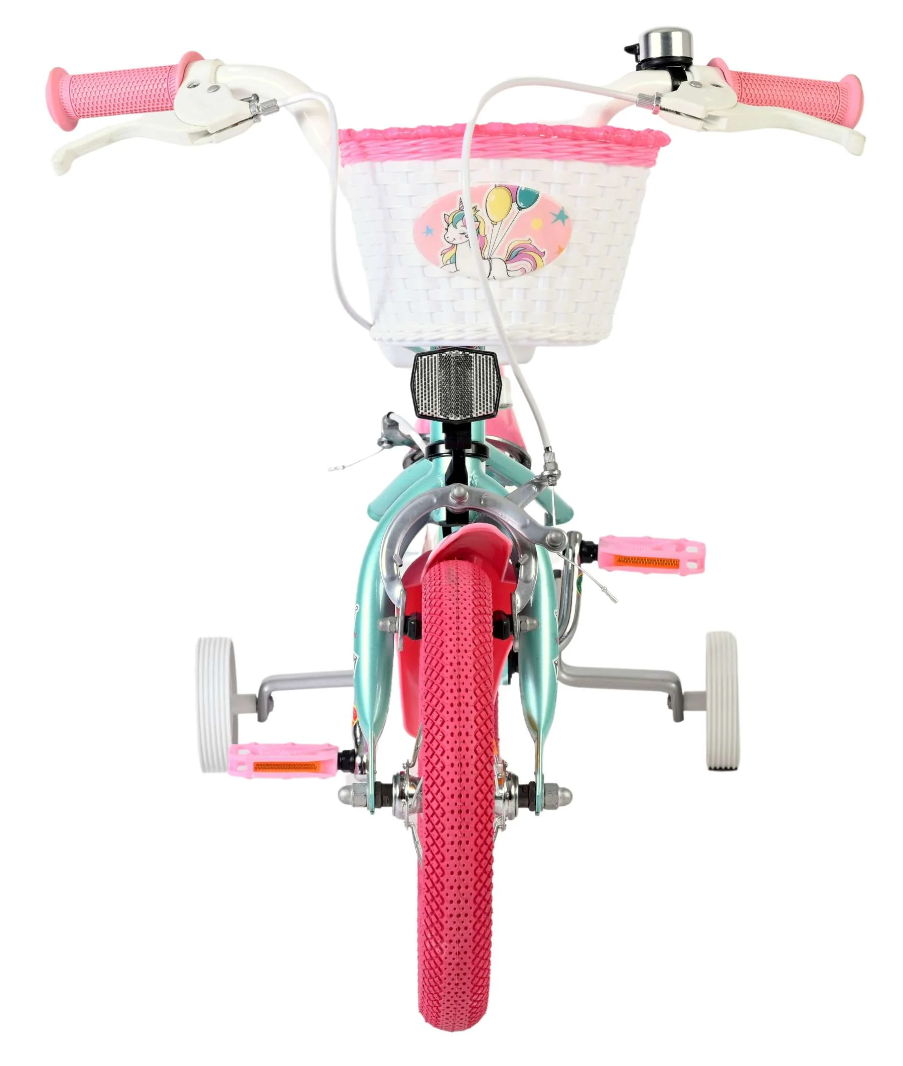 Bicicleta pentru copii Volare Unicorn - Fete - 12 inch - Verde - Frâne cu două mâini [5]