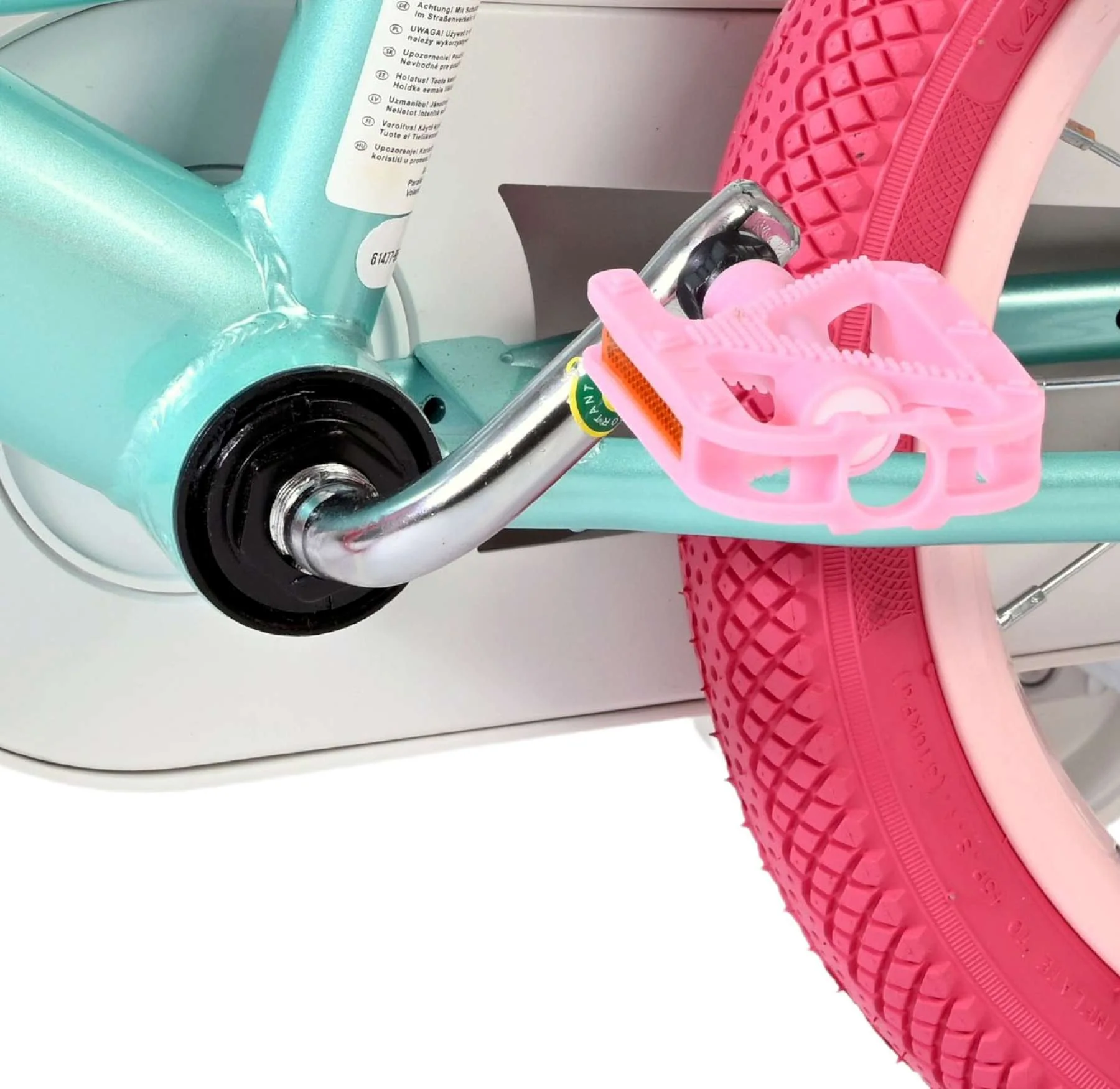 Bicicleta pentru copii Volare Unicorn - Fete - 14 inch - Verde - Frâne cu două mâini [8]