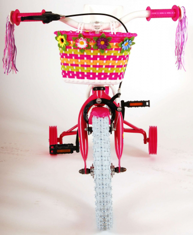 Bicicleta pentru fete Ashley, 14 inch, culoare alb/roz, frana de mana + contra [9]