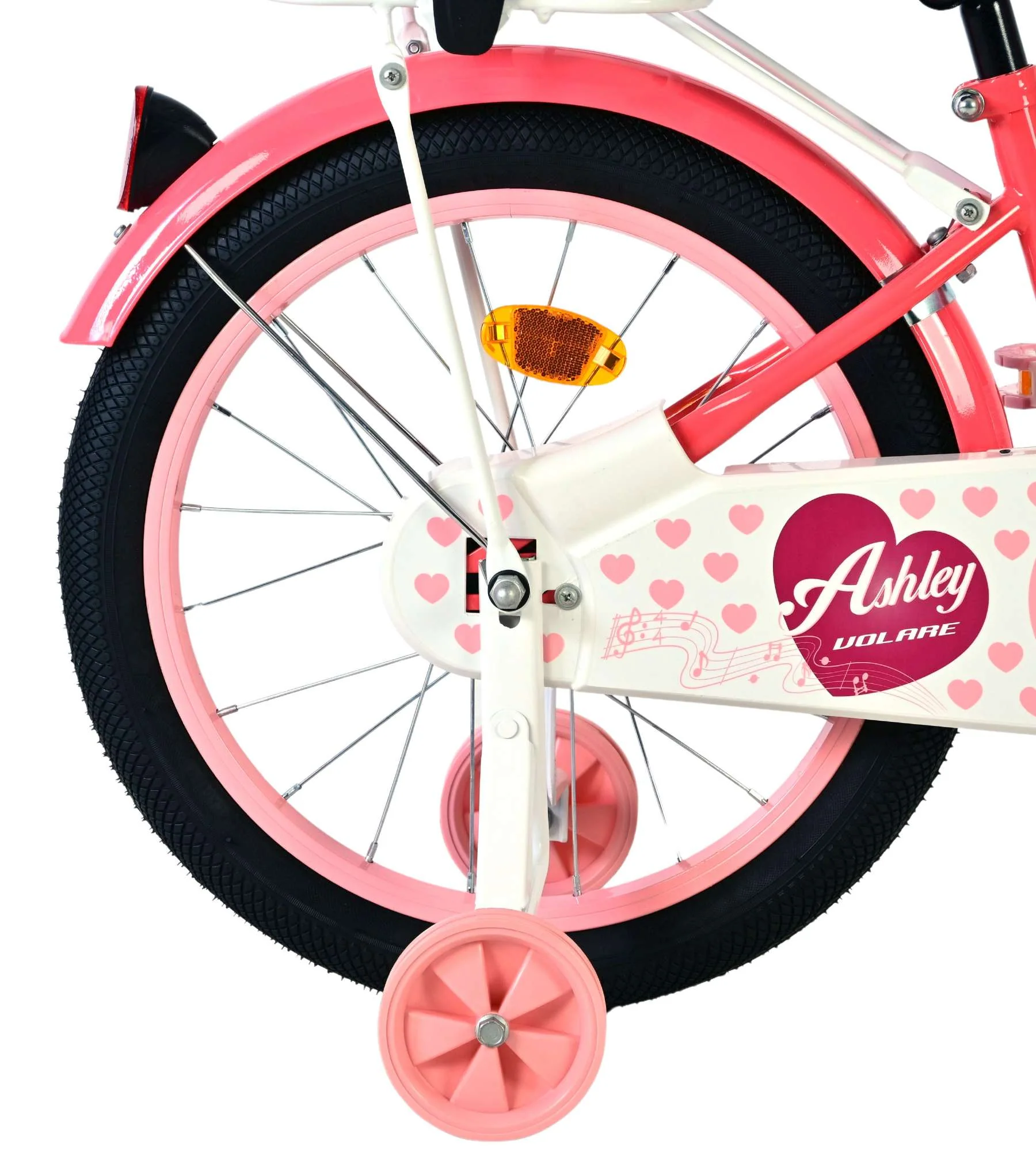 Bicicleta pentru fete Ashley, 18 inch, culoare roz, frana de mana + contra [8]