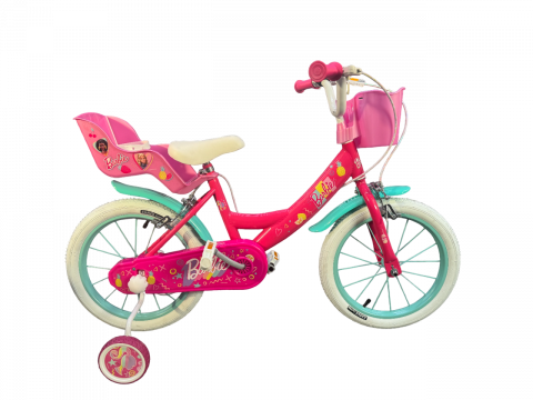 Biciclete - Bicicleta pentru fete Barbie, 14 inch, culoare roz, frana de mana fata si spate