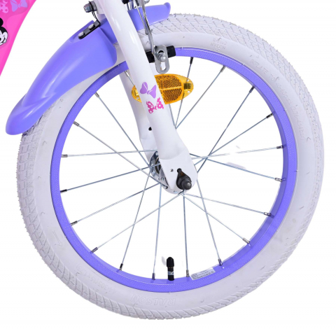 Bicicleta pentru fete Disney Minnie, 16 inch, culoare roz/violet, frana de mana fata si spate [7]