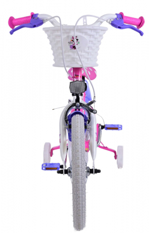 Bicicleta pentru fete Disney Minnie, 16 inch, culoare roz/violet, frana de mana fata si spate [4]