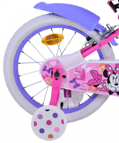 Bicicleta pentru fete Disney Minnie, 16 inch, culoare roz/violet, frana de mana fata si spate [8]