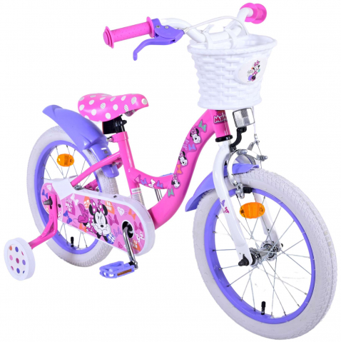 Bicicleta pentru fete Disney Minnie Cutest Ever!, 16 inch, culoare roz/violet, frana de mana fata si frana contra spate [5]