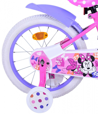 Bicicleta pentru fete Disney Minnie Cutest Ever!, 16 inch, culoare roz/violet, frana de mana fata si frana contra spate [11]