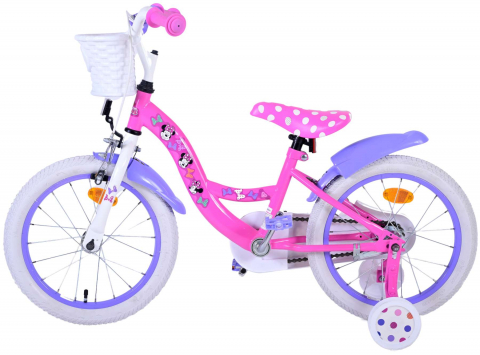 Bicicleta pentru fete Disney Minnie Cutest Ever!, 16 inch, culoare roz/violet, frana de mana fata si frana contra spate [1]