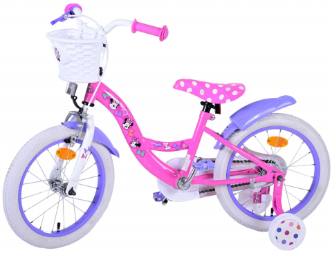 Bicicleta pentru fete Disney Minnie Cutest Ever!, 16 inch, culoare roz/violet, frana de mana fata si frana contra spate [2]