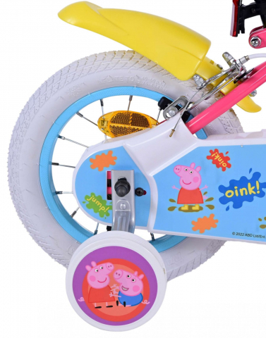 Bicicleta pentru fete Peppa Pig, 12 inch, culoare Roz, frana de mana fata si spate [8]