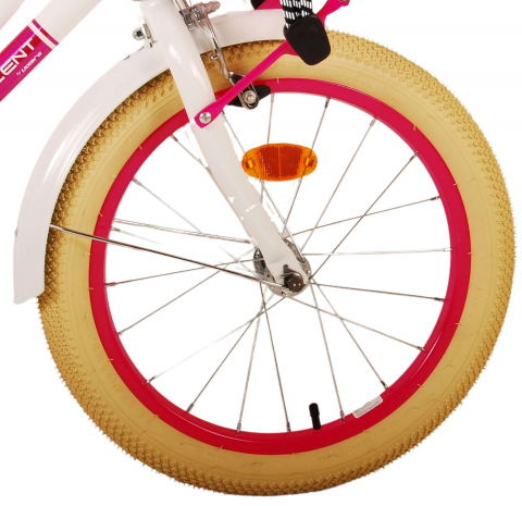 Bicicleta pentru fete Volare Excellent, 18 inch, culoare alb, frana de mana fata si frana contra spate [11]