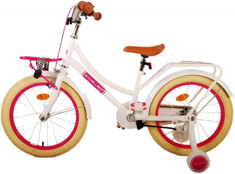Bicicleta pentru fete Volare Excellent, 18 inch, culoare alb, frana de mana fata si frana contra spate [3]