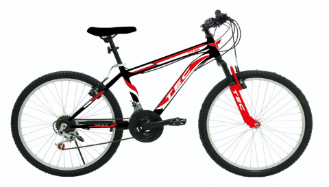 Mountain Bike - Bicicleta Tec Titan suspensie fata, roata 26", culoare negru/rosu