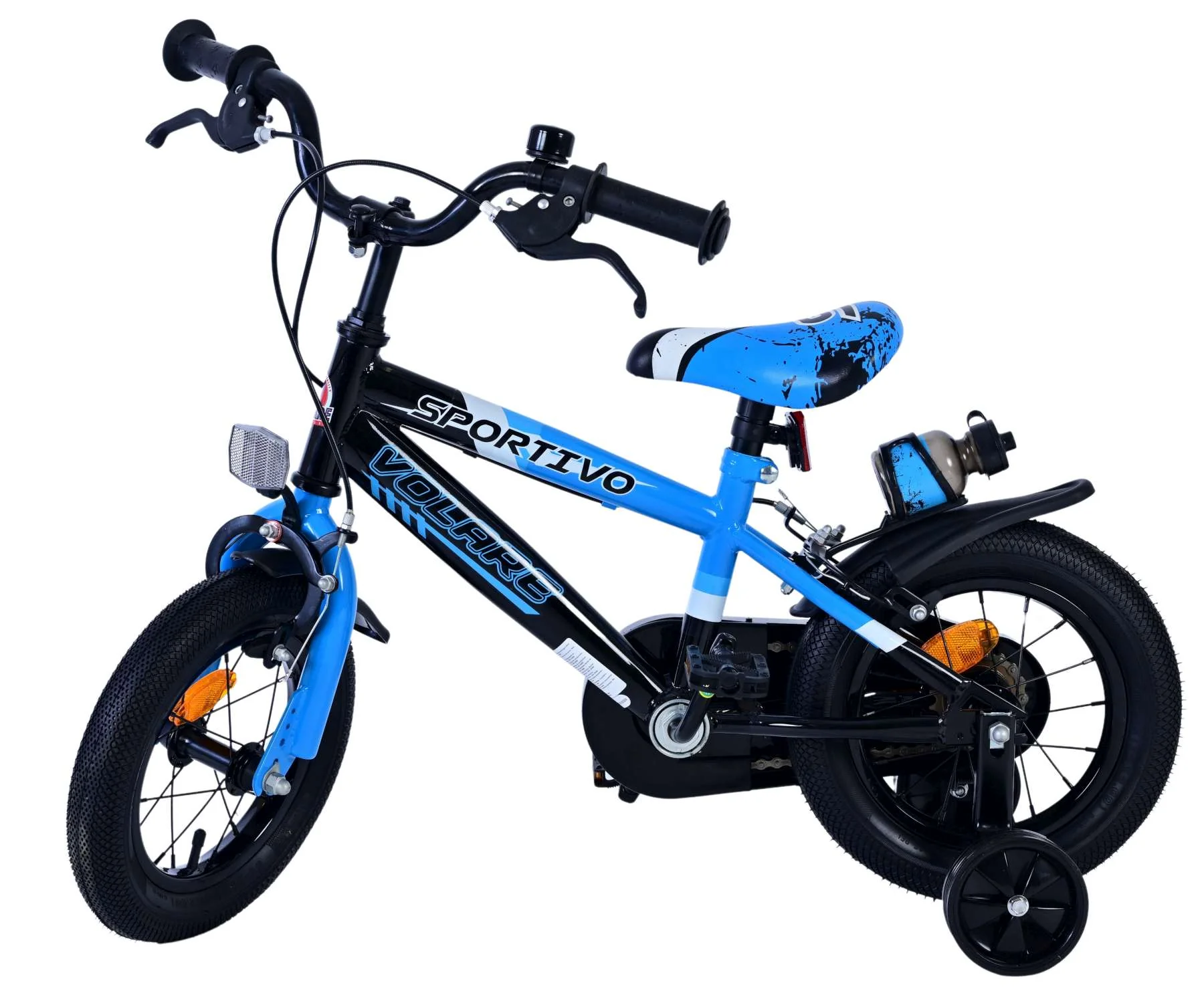 Bicicletă pentru copii Volare Sportivo - Băieți - 12 inch - Albastru Negru - Frâne cu două mâini [7]