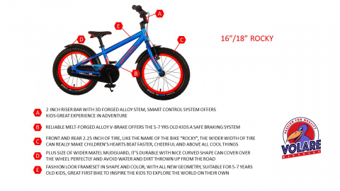Bicicleta Volare Rocky pentru baieti, 16 inch, culoare verde, frana de mana + contra [15]