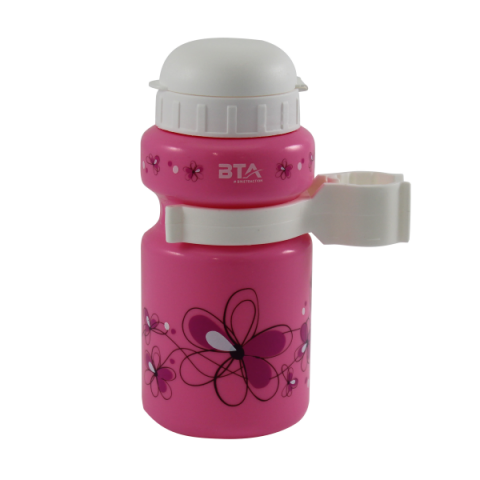 Bidon Apă - Bidon apa copii 330ml culoare roz + prindere ghidon