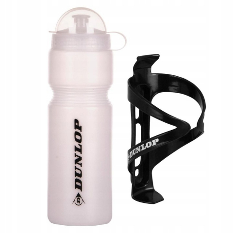 Accesorii-Design-Ornament - Bidon transparent si suport negru, DUNLOP, capacitate 750ml