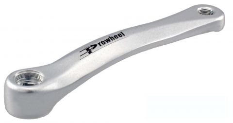 Braț Pedale - Brat pedalier, aluminiu, ax patrat, lungime 170mm, argintiu lucios